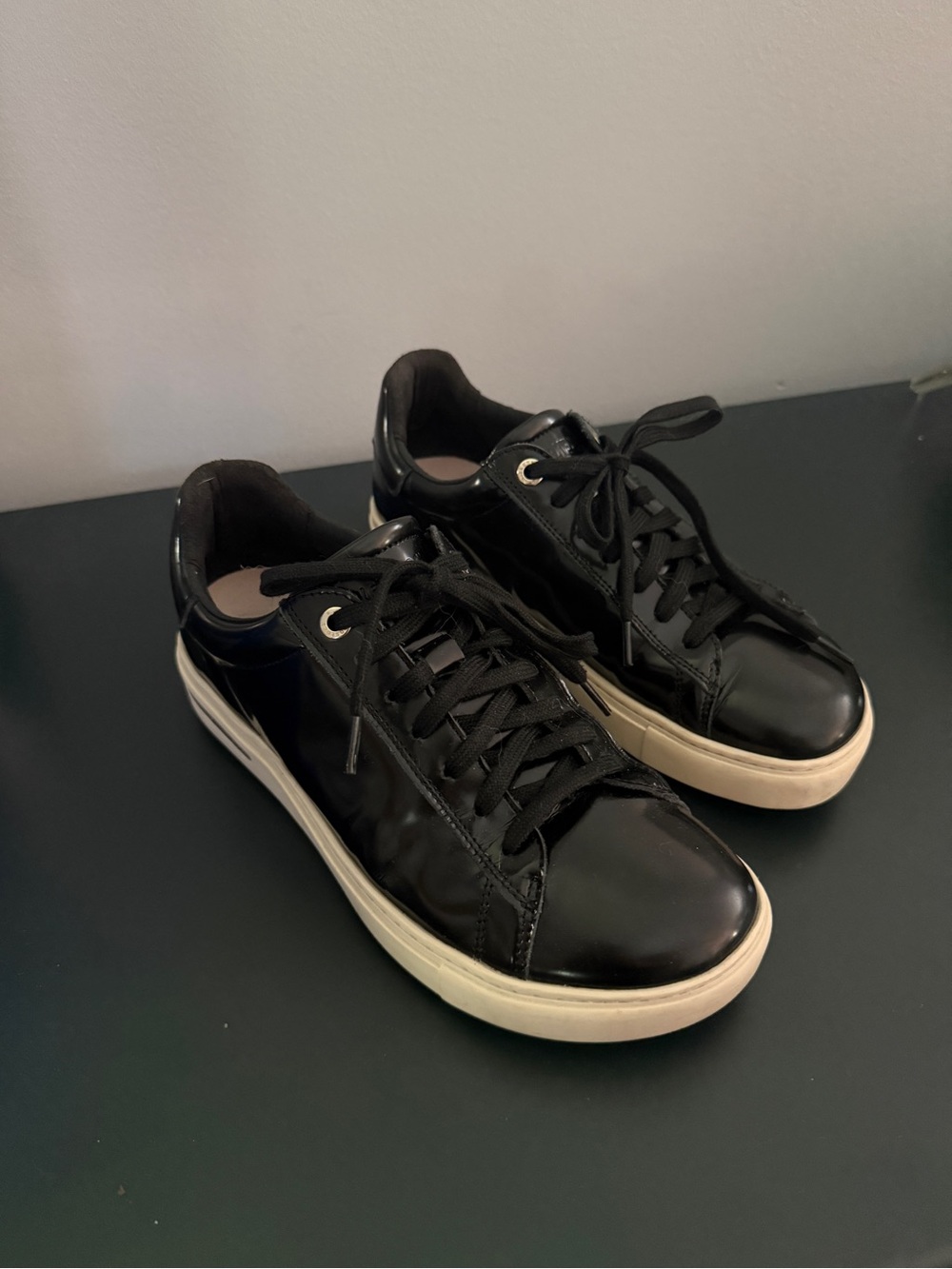 Women’s Birkenstock Bend low Black Patent Leather Sneakers